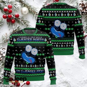Rick And Morty I Turned Myself Into A Sweater Morty Ugly Christmas Sweater
