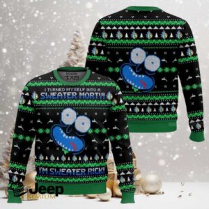 Rick And Morty I Turned Myself Into A Sweater Morty Ugly Christmas Sweater