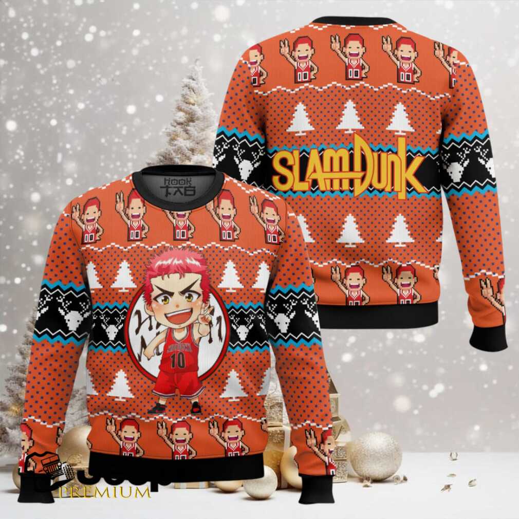Sakuragi Hanamichi Slam Dunk Ugly Christmas Sweater Sakuragi Hanamichi Slam Dunk Ugly Christmas Sweater