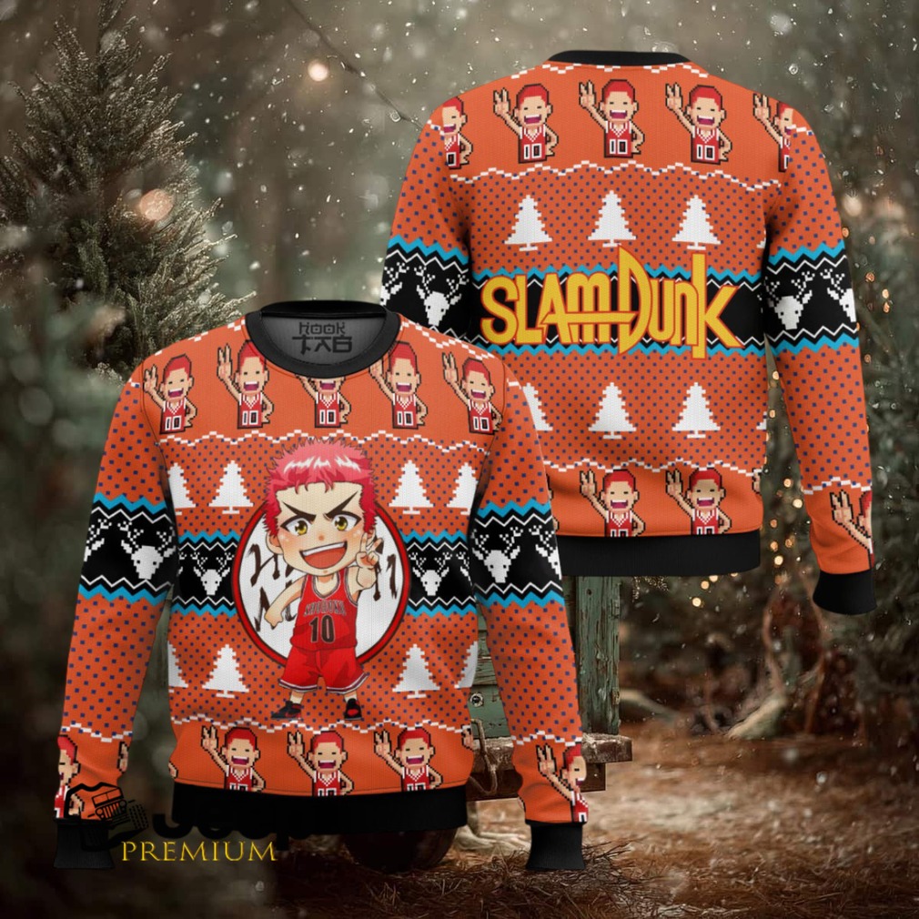 Sakuragi Hanamichi Slam Dunk Ugly Christmas Sweater Sakuragi Hanamichi Slam Dunk Ugly Christmas Sweater
