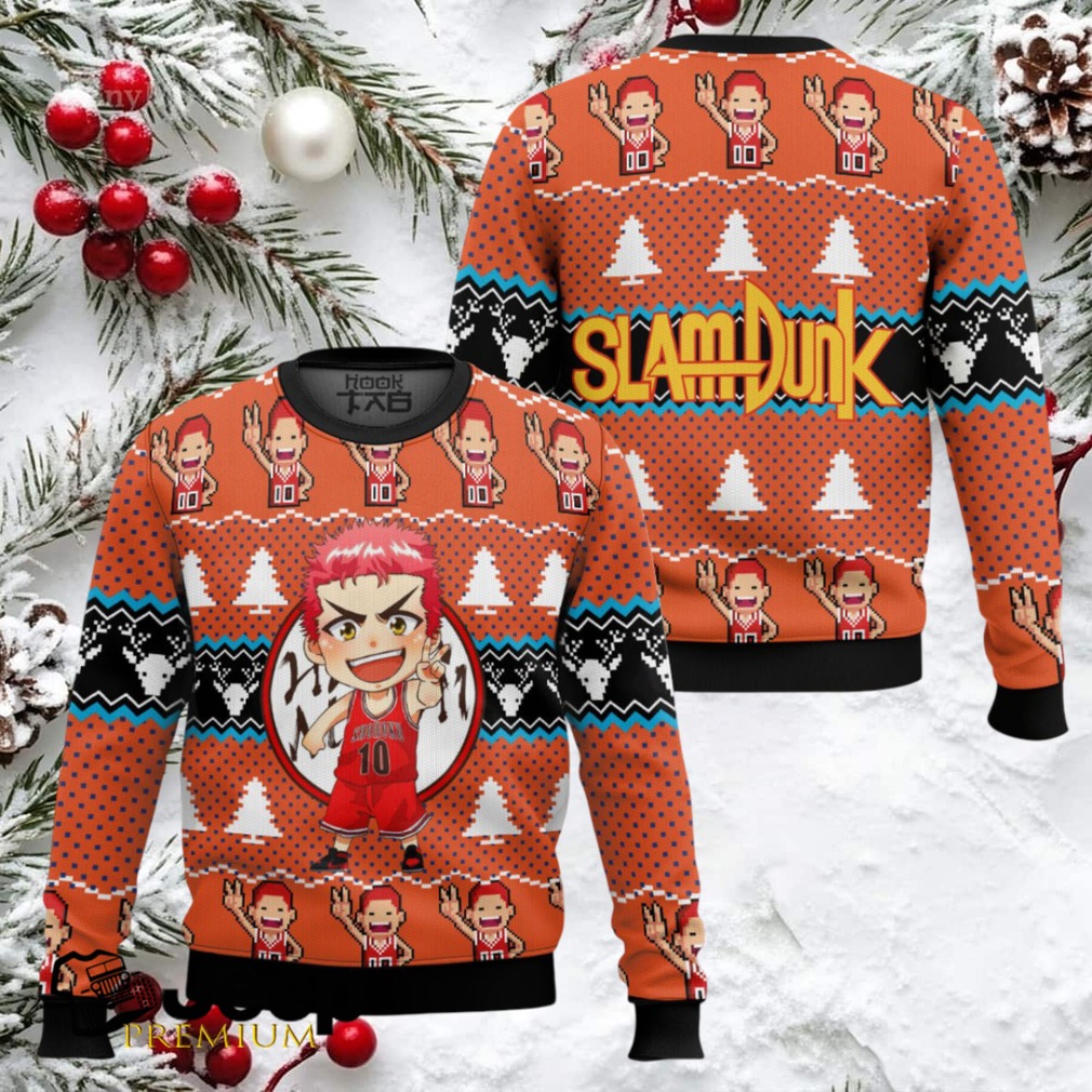 Sakuragi Hanamichi Slam Dunk Ugly Christmas Sweater Sakuragi Hanamichi Slam Dunk Ugly Christmas Sweater