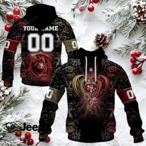 San Francisco 49ers NFL Rose Dragon Custom Name