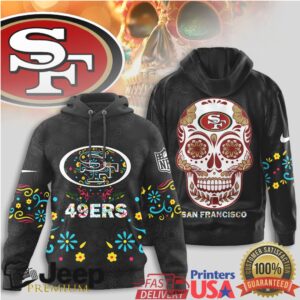 San Francisco 49ers Official NFL Dia de los Muertos Limited Editions Hoodie