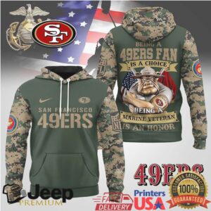 San Francisco 49ers Official NFL Marine Veteran Hoodie