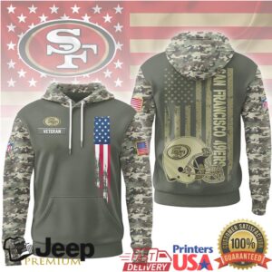 San Francisco 49ers Official NFL Veteran Camo Hoodie Limited Edition