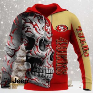 San Francisco 49ers Skull Fury NFL Hoodie