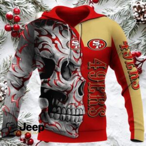 San Francisco 49ers Skull Fury NFL Hoodie