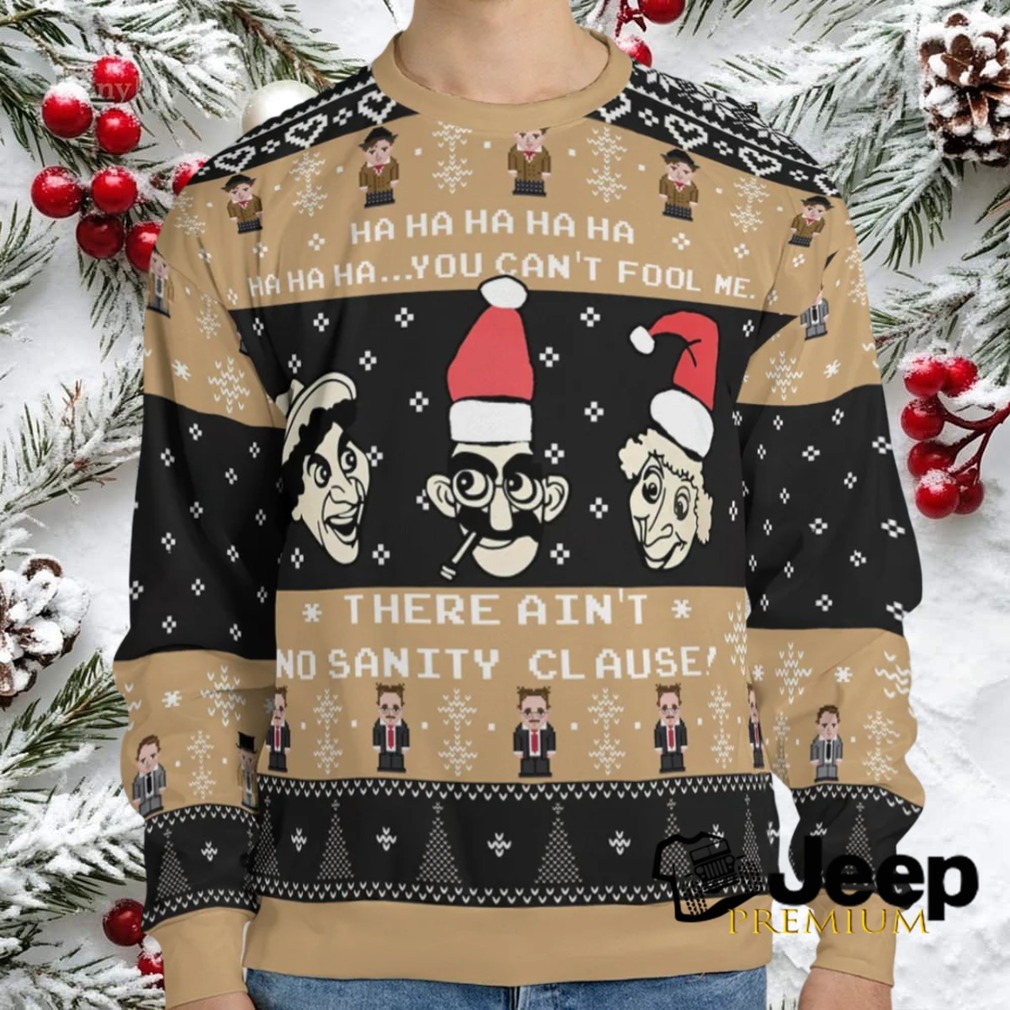 Sanity Clause The Marx Brothers Ugly Christmas Sweatshirt Sanity Clause The Marx Brothers Ugly Christmas Sweatshirt