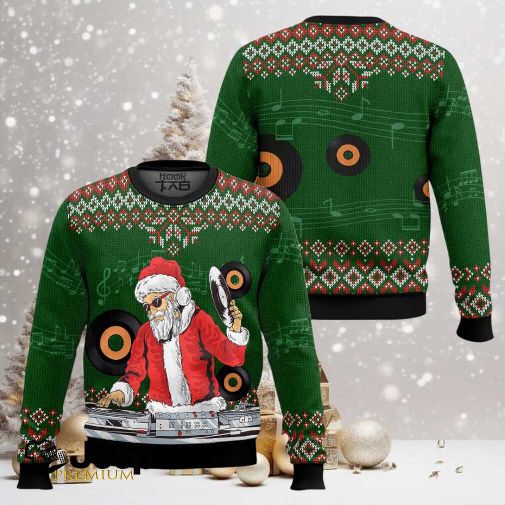 Santa Claus DJ Ugly Christmas Sweater Santa Claus DJ Ugly Christmas Sweater
