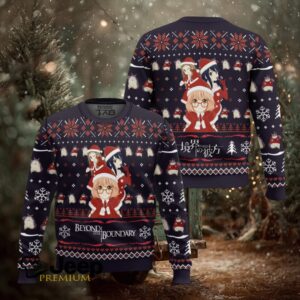 Santa Girls Beyond The Boundary Ugly Christmas Sweater