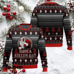 Santa Jason Voorhees Have A Killer Day Ugly Christmas Sweater