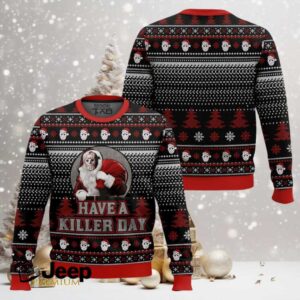 Santa Jason Voorhees Have A Killer Day Ugly Christmas Sweater