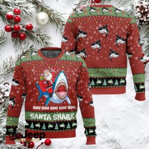 Santa Shark Hoo Hoo Hoo Ugly Christmas Sweater