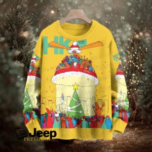 Santacopter Christmas Printed Crew Neck Sweater Santacopter Christmas Printed Crew Neck Sweater