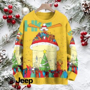 Santacopter Christmas Printed Crew Neck Sweater