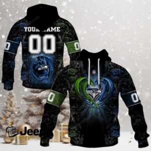 Seattle Seahawks NFL Rose Dragon Custom Name