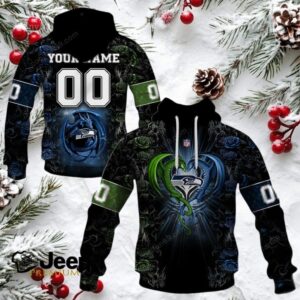 Seattle Seahawks NFL Rose Dragon Custom Name