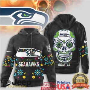 Seattle Seahawks Official NFL Dia de los Muertos Limited Editions Hoodie