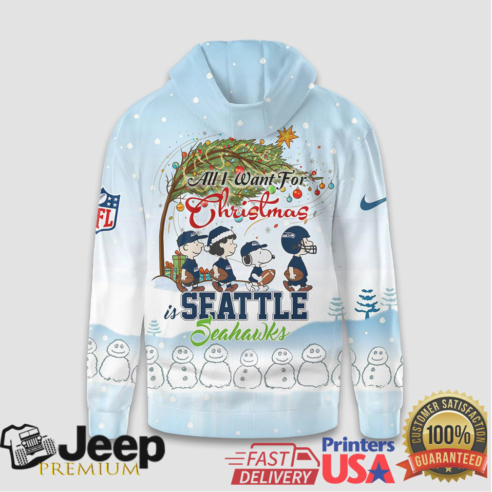 Seattle Seahawks Official NFL Peanuts Snow Day Hoodie Seattle Seahawks Official NFL Peanuts Snow Day Hoodie
