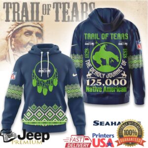 Seattle Seahawks Official NFL Trail of Tears 3D Hoodie