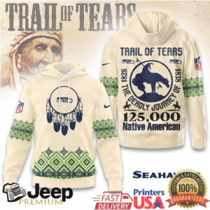 Seattle Seahawks Official NFL Trail of Tears 3D Hoodie