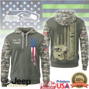 Seattle Seahawks Official NFL Veteran Camo Hoodie Limited Edition