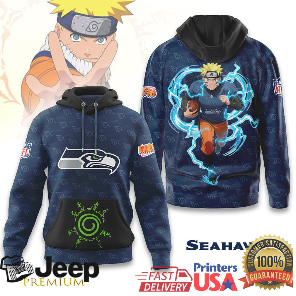 Seattle Seahawks Official NFL x Naruto Limited Edition Hoodie Seattle Seahawks Official NFL x Naruto Limited Edition Hoodie