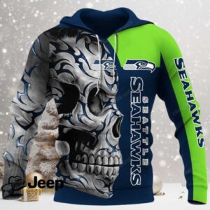 Seattle Seahawks Skull Fury NFL Hoodie