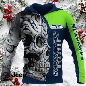 Seattle Seahawks Skull Fury NFL Hoodie