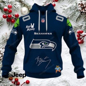 Seattle Seahawks x Bad Bunny Super Bowl 2026 NFL Hoodie