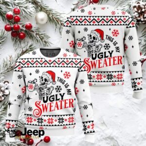 Skeleton This Is My Ugly Christmas Sweater