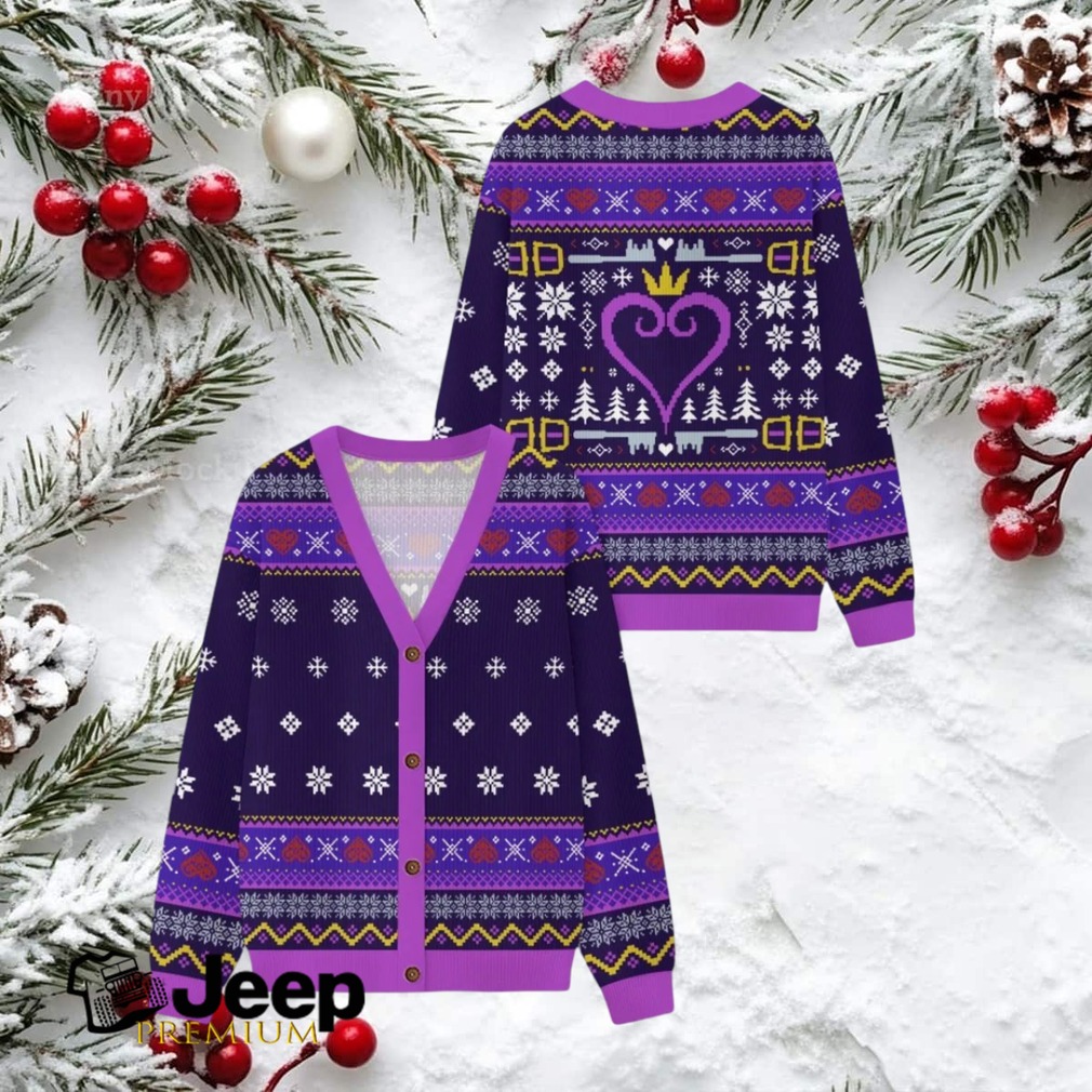 Snow Queen Heart Ugly Cardigan Sweaters Snow Queen Heart Ugly Cardigan Sweaters