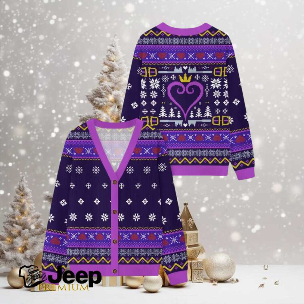 Snow Queen Heart Ugly Cardigan Sweaters Snow Queen Heart Ugly Cardigan Sweaters