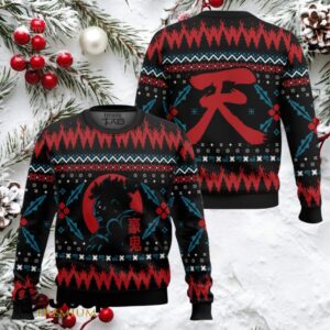 Street Fighter Akuma Ugly Christmas Sweater
