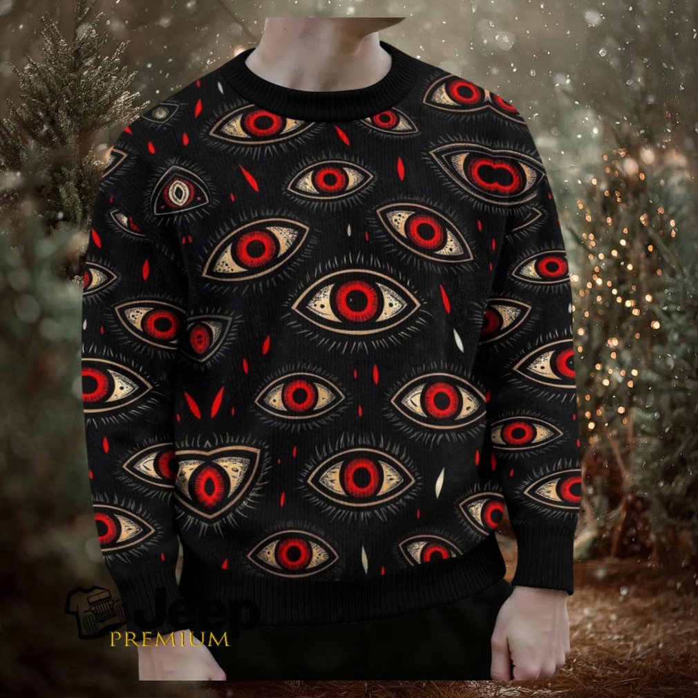 The Gaze Print Casual Crew Neck Sweater The Gaze Print Casual Crew Neck Sweater