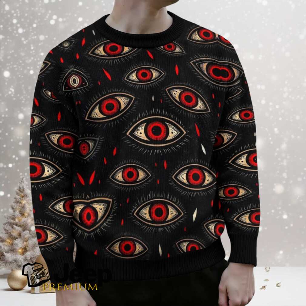 The Gaze Print Casual Crew Neck Sweater The Gaze Print Casual Crew Neck Sweater