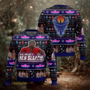 The New Day Big Meaty Men Slappin Meat WWE Ugly Christmas Sweater