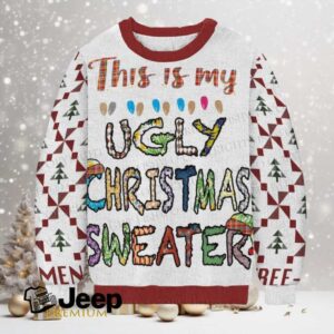 This Is My Ugly Christmas Sweater Printed Casual Crew Neck Sweater