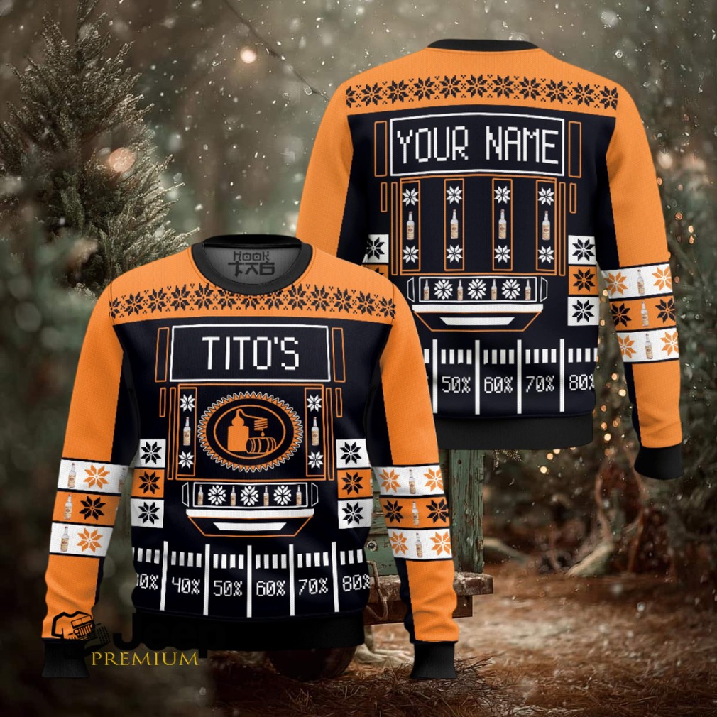 Tito’s Vodka – Custom Name Ugly Christmas Sweater Tito’s Vodka – Custom Name Ugly Christmas Sweater