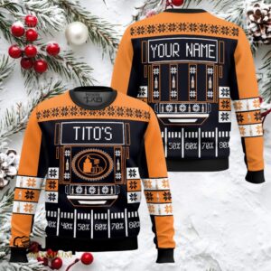 Tito’s Vodka – Custom Name Ugly Christmas Sweater