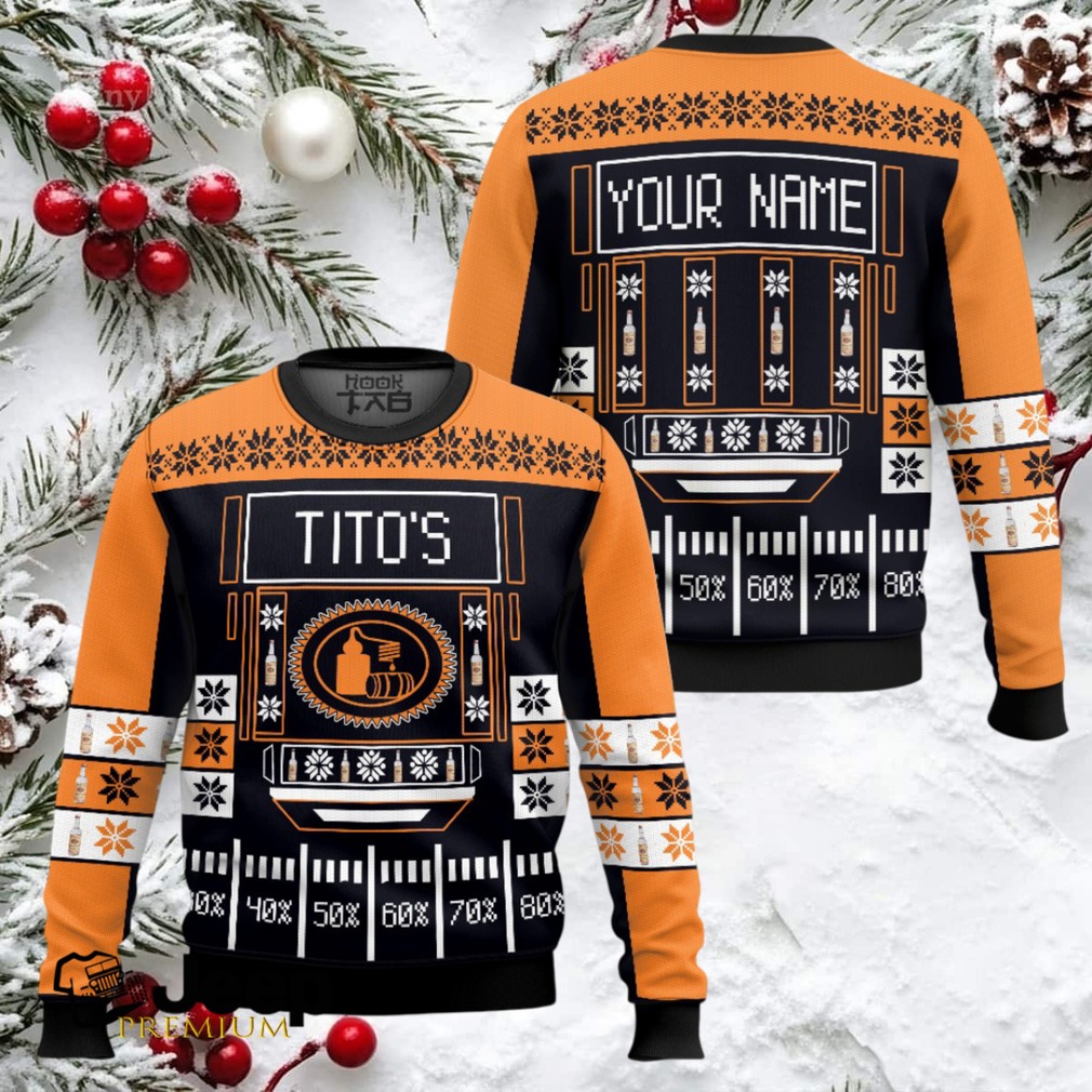 Tito’s Vodka – Custom Name Ugly Christmas Sweater Tito’s Vodka – Custom Name Ugly Christmas Sweater