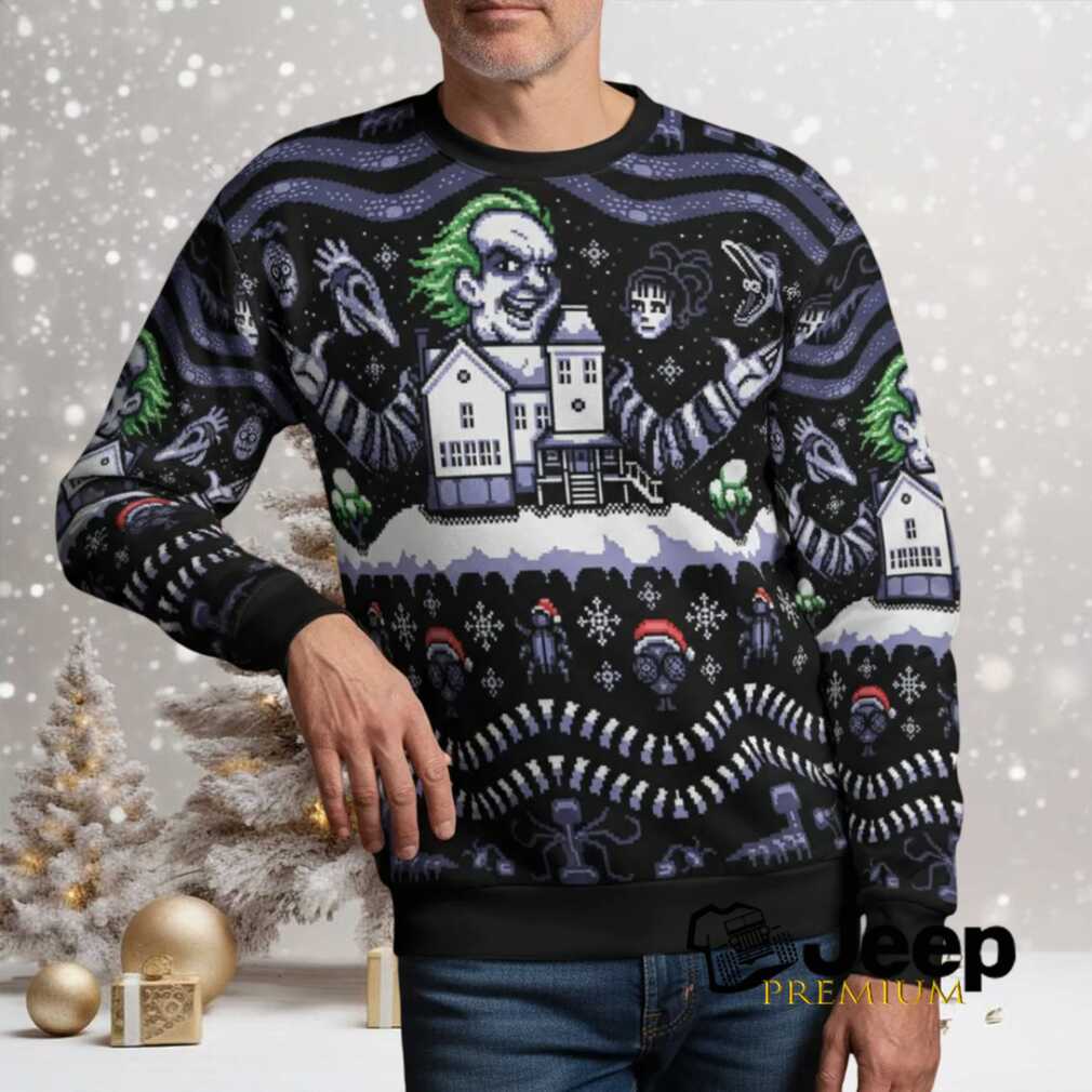 Ugly Ugly Beetlejuice Ugly Christmas Sweatshirt Ugly Ugly Beetlejuice Ugly Christmas Sweatshirt