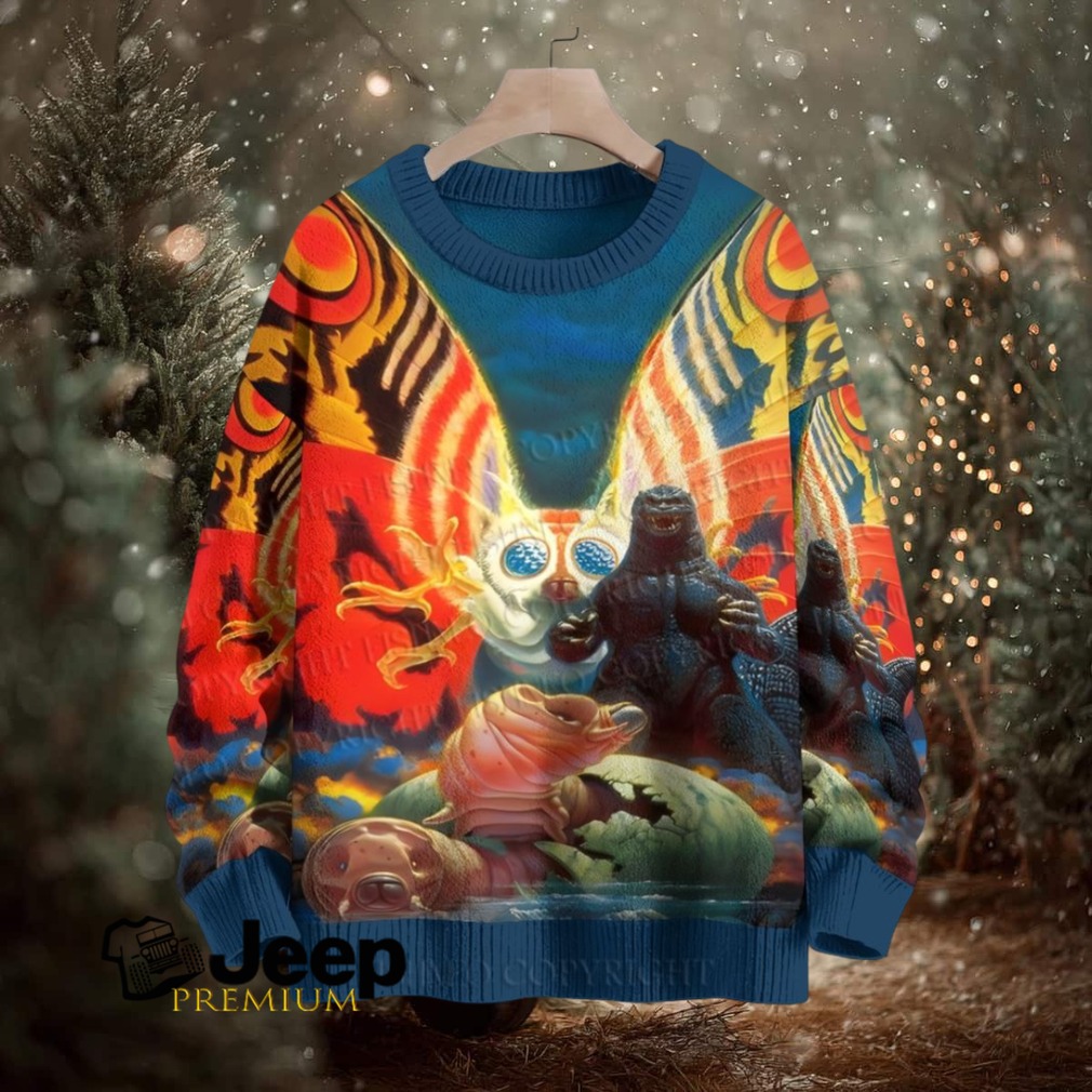 Vintage Godzilla Mothra Crew Neck Sweater Vintage Godzilla Mothra Crew Neck Sweater