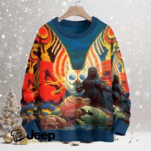 Vintage Godzilla Mothra Crew Neck Sweater