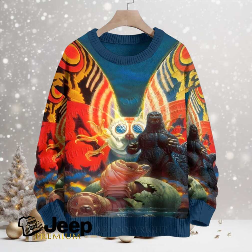 Vintage Godzilla Mothra Crew Neck Sweater Vintage Godzilla Mothra Crew Neck Sweater