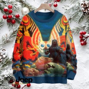Vintage Godzilla Mothra Crew Neck Sweater