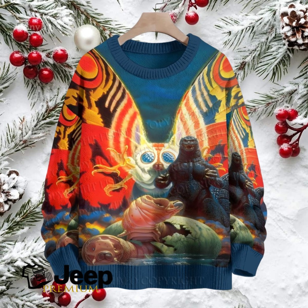 Vintage Godzilla Mothra Crew Neck Sweater Vintage Godzilla Mothra Crew Neck Sweater
