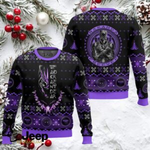 Wakanda Forever! Black Panther Ugly Christmas Sweater