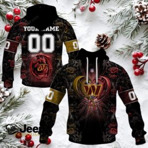 Washington Commanders NFL Rose Dragon Custom Name