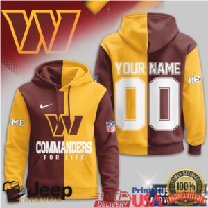 Washington Commanders Official NFL For Life Hoodie